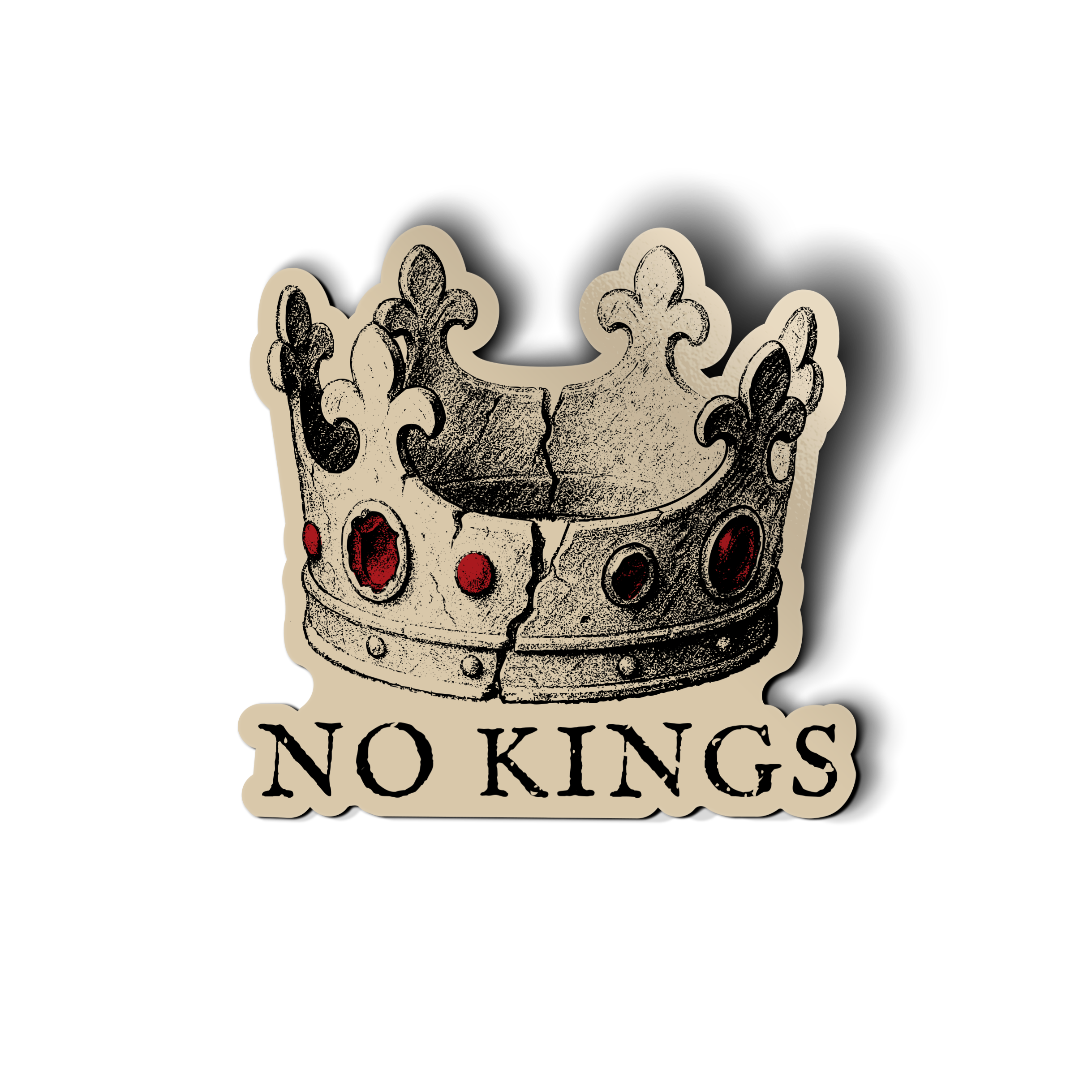 NO KINGS STICKER