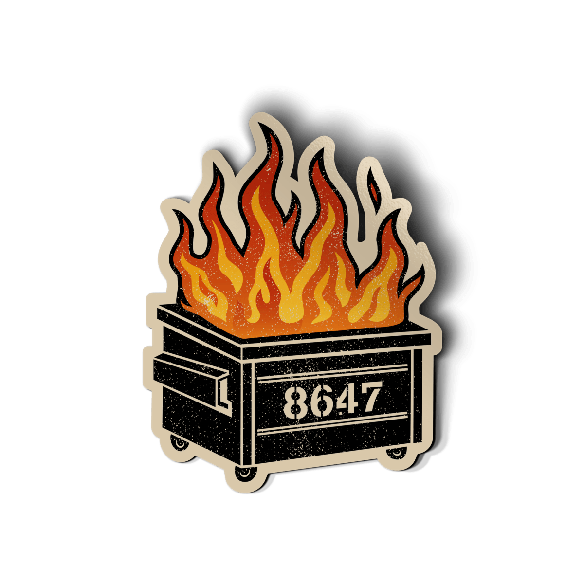 DUMPSTER FIRE STICKER - Unite or Dye
